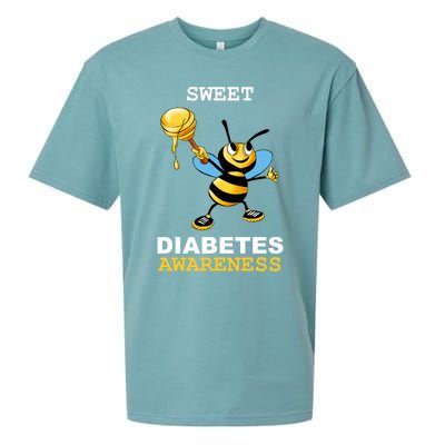 Diabetes Awareness Month Great Gift Sweet Diabetic Bee Diabetes Cool Gift Sueded Cloud Jersey T-Shirt