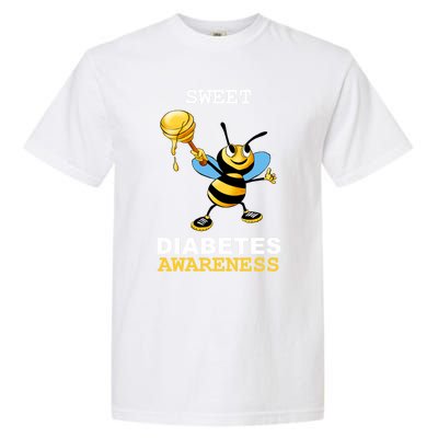 Diabetes Awareness Month Great Gift Sweet Diabetic Bee Diabetes Cool Gift Garment-Dyed Heavyweight T-Shirt