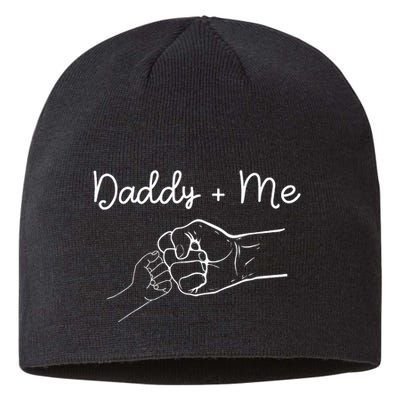 Daddy And Me Best Dad Ever Fist Bump Funny FatherS Day Sustainable Beanie