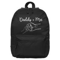 Daddy And Me Best Dad Ever Fist Bump Funny FatherS Day 16 in Basic Backpack