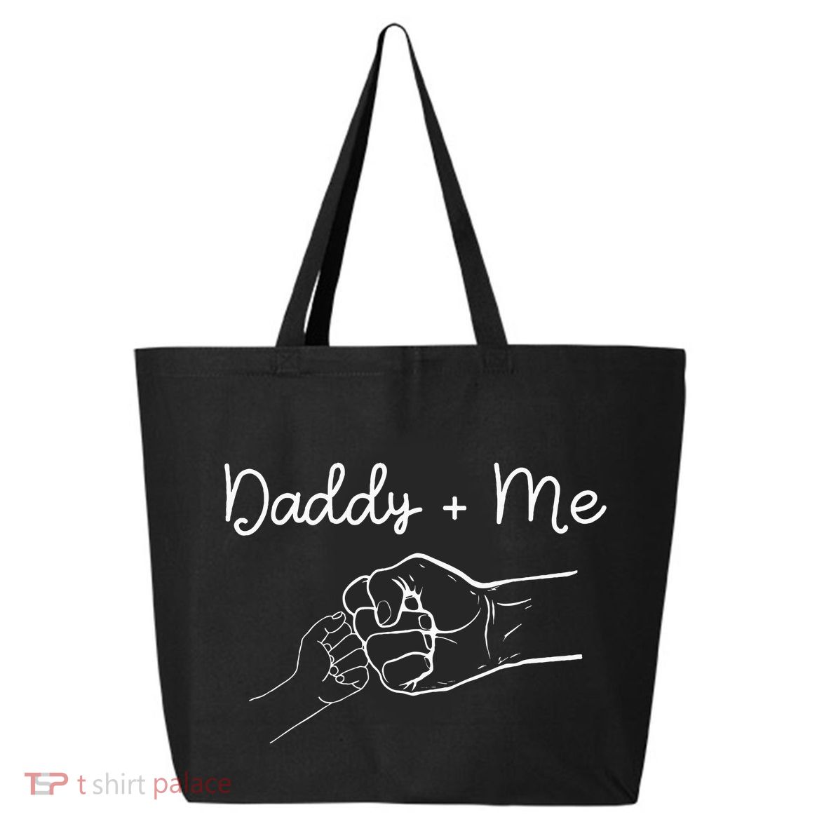 Daddy And Me Best Dad Ever Fist Bump Funny FatherS Day 25L Jumbo Tote