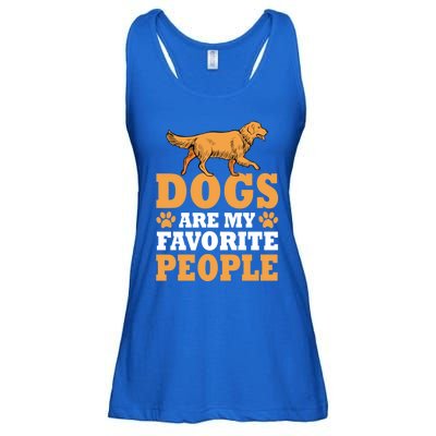 Dogs Are My Favorite People Golden Retriever Lover Gift Ladies Essential Flowy Tank