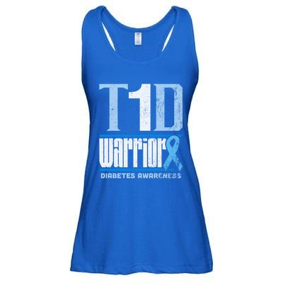 Diabetes Awareness Month T1d Diabetes Warrior Gift Ladies Essential Flowy Tank