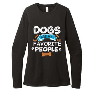 Dogs Are My Favorite People Funny Dog Owner Doggo Funny Gift Womens CVC Long Sleeve Shirt