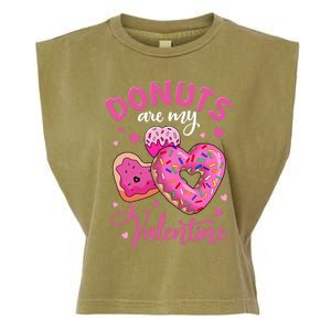 Donuts Are My Valentine Funny Anti Valentines Day Food Joke Garment-Dyed Women's Muscle Tee