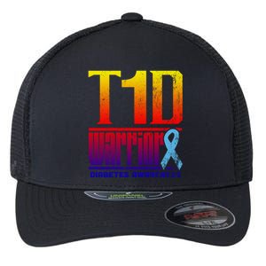 Diabetes Awareness Month T1d Diabetes Warrior Gift Flexfit Unipanel Trucker Cap