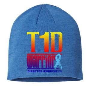 Diabetes Awareness Month T1d Diabetes Warrior Gift Sustainable Beanie