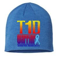 Diabetes Awareness Month T1d Diabetes Warrior Gift Sustainable Beanie