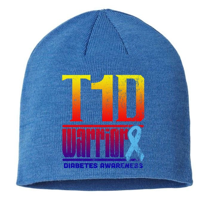 Diabetes Awareness Month T1d Diabetes Warrior Gift Sustainable Beanie