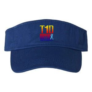 Diabetes Awareness Month T1d Diabetes Warrior Gift Valucap Bio-Washed Visor