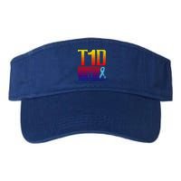 Diabetes Awareness Month T1d Diabetes Warrior Gift Valucap Bio-Washed Visor