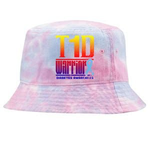 Diabetes Awareness Month T1d Diabetes Warrior Gift Tie-Dyed Bucket Hat