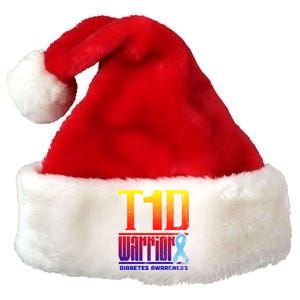 Diabetes Awareness Month T1d Diabetes Warrior Gift Premium Christmas Santa Hat