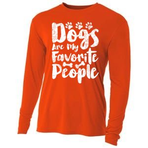 Dogs Are My Favorite People Funny Dog Owner Doggo Gift Cooling Performance Long Sleeve Crew