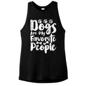 Dogs Are My Favorite People Funny Dog Owner Doggo Gift Ladies PosiCharge Tri-Blend Wicking Tank