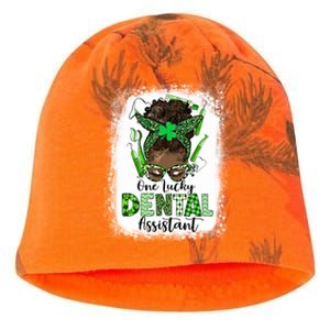 Dental Assistant Messy Bun Teeth Dentist St Patricks Day Cute Gift Kati - Camo Knit Beanie