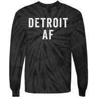 Detroit Af Michigan Urban Hipster Tie-Dye Long Sleeve Shirt