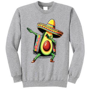 Dabbing Avocado Mexican Poncho Cinco De Mayo Tall Sweatshirt