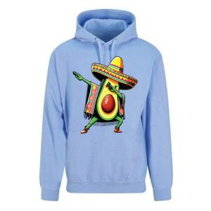 Dabbing Avocado Mexican Poncho Cinco De Mayo Unisex Surf Hoodie