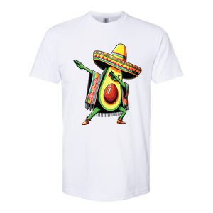 Dabbing Avocado Mexican Poncho Cinco De Mayo Softstyle CVC T-Shirt