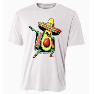 Dabbing Avocado Mexican Poncho Cinco De Mayo Cooling Performance Crew T-Shirt