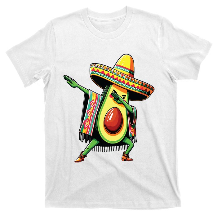 Dabbing Avocado Mexican Poncho Cinco De Mayo T-Shirt