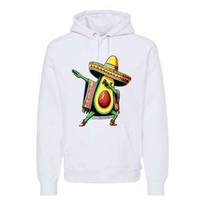 Dabbing Avocado Mexican Poncho Cinco De Mayo Premium Hoodie