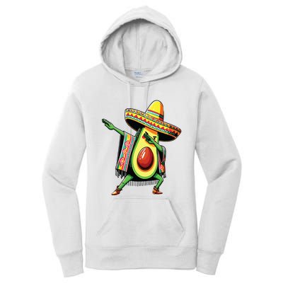 Dabbing Avocado Mexican Poncho Cinco De Mayo Women's Pullover Hoodie