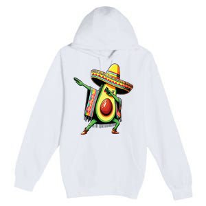 Dabbing Avocado Mexican Poncho Cinco De Mayo Premium Pullover Hoodie