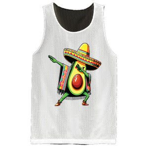 Dabbing Avocado Mexican Poncho Cinco De Mayo Mesh Reversible Basketball Jersey Tank