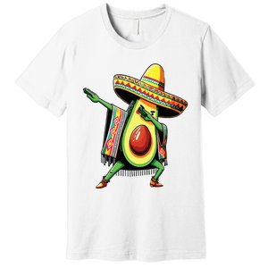 Dabbing Avocado Mexican Poncho Cinco De Mayo Premium T-Shirt