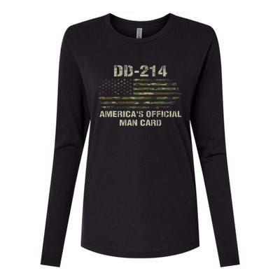 Dd214 Americas Man Card Funny Military Womens Cotton Relaxed Long Sleeve T-Shirt