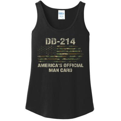 Dd214 Americas Man Card Funny Military Ladies Essential Tank