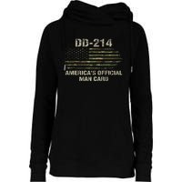 Dd214 Americas Man Card Funny Military Womens Funnel Neck Pullover Hood