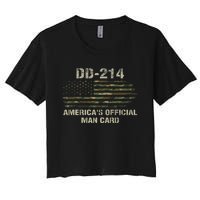 Dd214 Americas Man Card Funny Military Women's Crop Top Tee