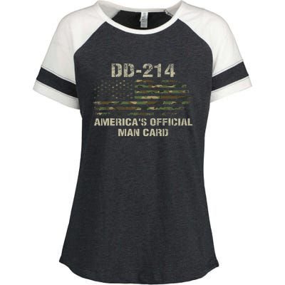 Dd214 Americas Man Card Funny Military Enza Ladies Jersey Colorblock Tee