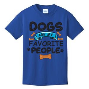 Dogs Are My Favorite People Funny Dog Owner Doggo Gift Kids T-Shirt