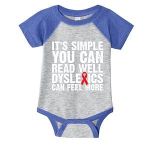 Dyslexia Awareness Month Dyslexics Can Feel More Gift Infant Baby Jersey Bodysuit