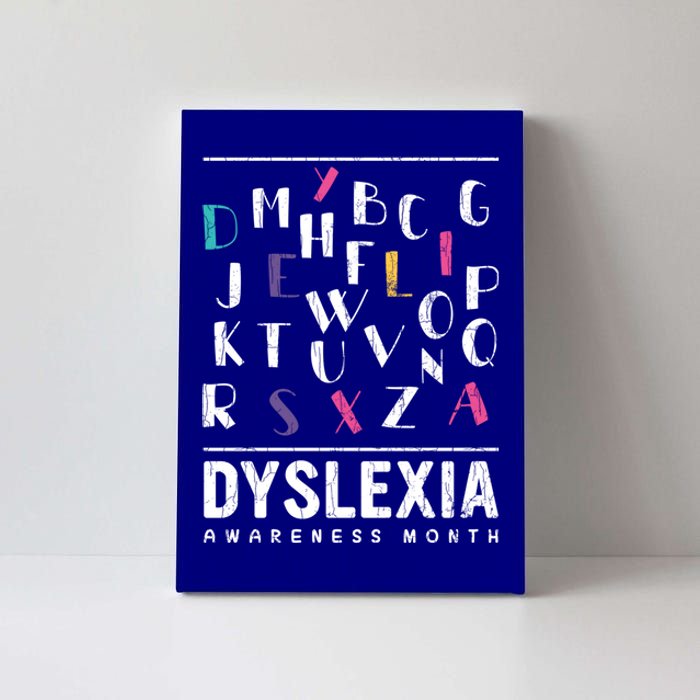 Dyslexia Awareness Month Funny Dyslexic Graphic Gift Canvas