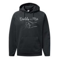 Daddy and Me Best Dad Ever Fist Bump Funny Father's Day Performance Fleece Hoodie