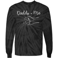 Daddy and Me Best Dad Ever Fist Bump Funny Father's Day Tie-Dye Long Sleeve Shirt