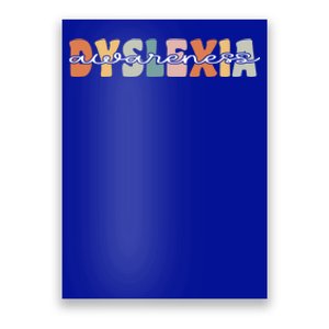 Dyslexia Awareness Month Groovy Retro Gift Poster