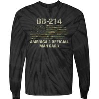 Dd214 Americas Man Card Funny Military Tie-Dye Long Sleeve Shirt