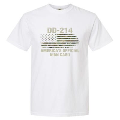 Dd214 Americas Man Card Funny Military Garment-Dyed Heavyweight T-Shirt