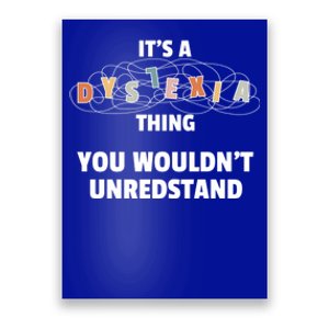 Dyslexia Awareness Month Groovy Retro Gift Poster