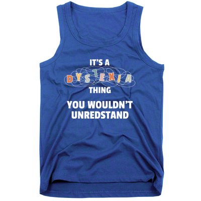 Dyslexia Awareness Month Groovy Retro Gift Tank Top