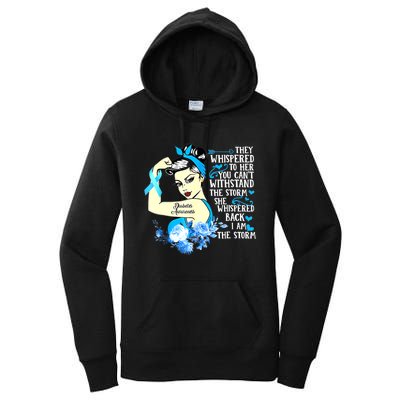 Diabetes Awareness Month For Powerful Warrior Women's Pullover Hoodie