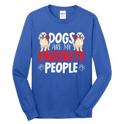 Dogs Are My Favorite People Labrador Retriever Dog Lab Gift Tall Long Sleeve T-Shirt