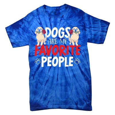 Dogs Are My Favorite People Labrador Retriever Dog Lab Gift Tie-Dye T-Shirt