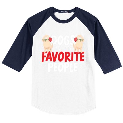 Dogs Are My Favorite People Labrador Retriever Dog Lab Gift Baseball Sleeve Shirt